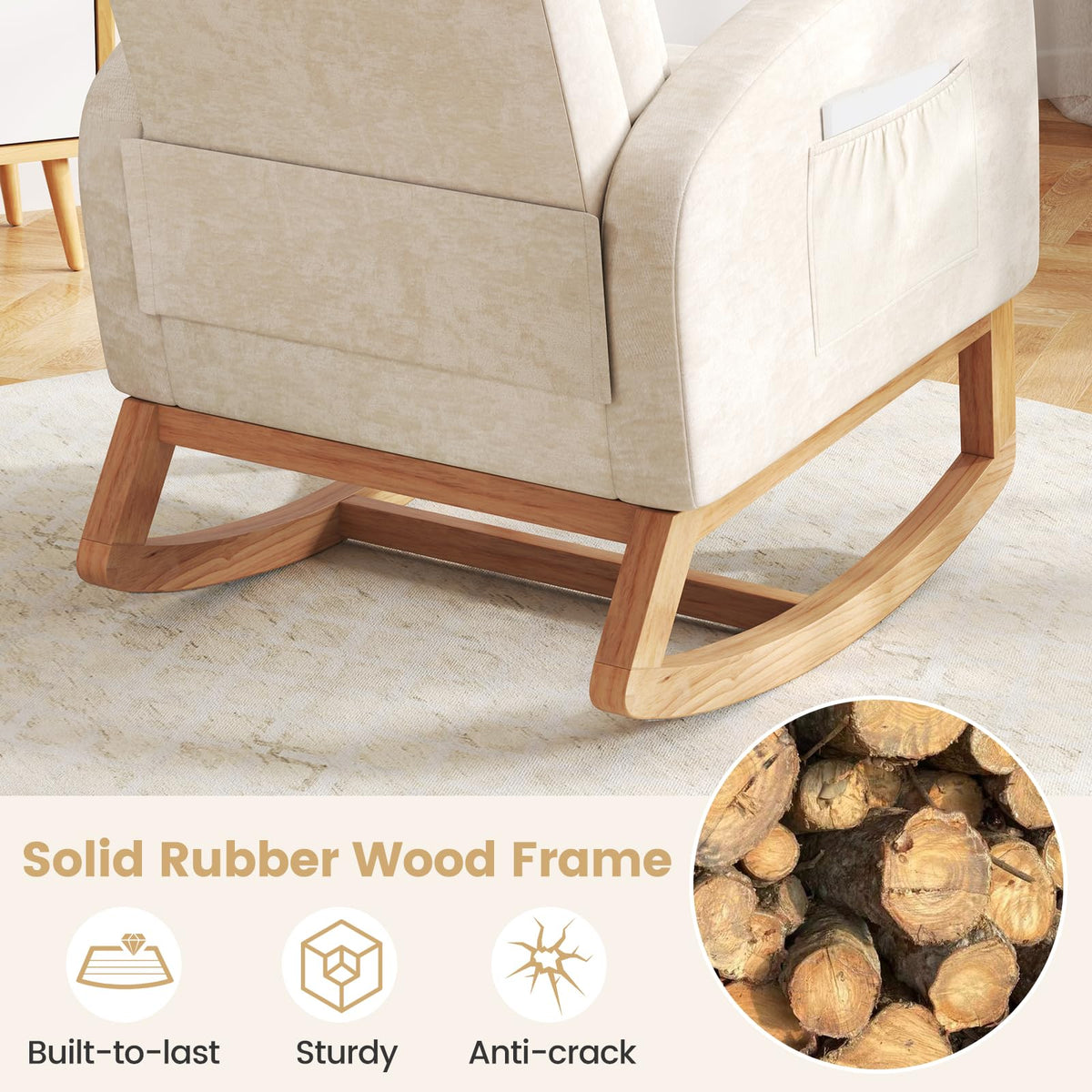 Goflame Rocking Chair Nursery for Living Room