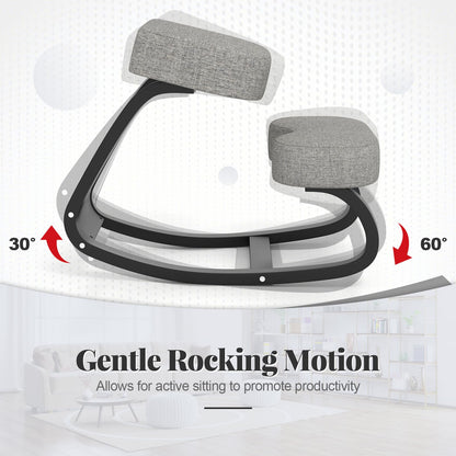 Goflame Ergonomic Kneeling Chair, Rocking Posture Chair with Padded Cushion