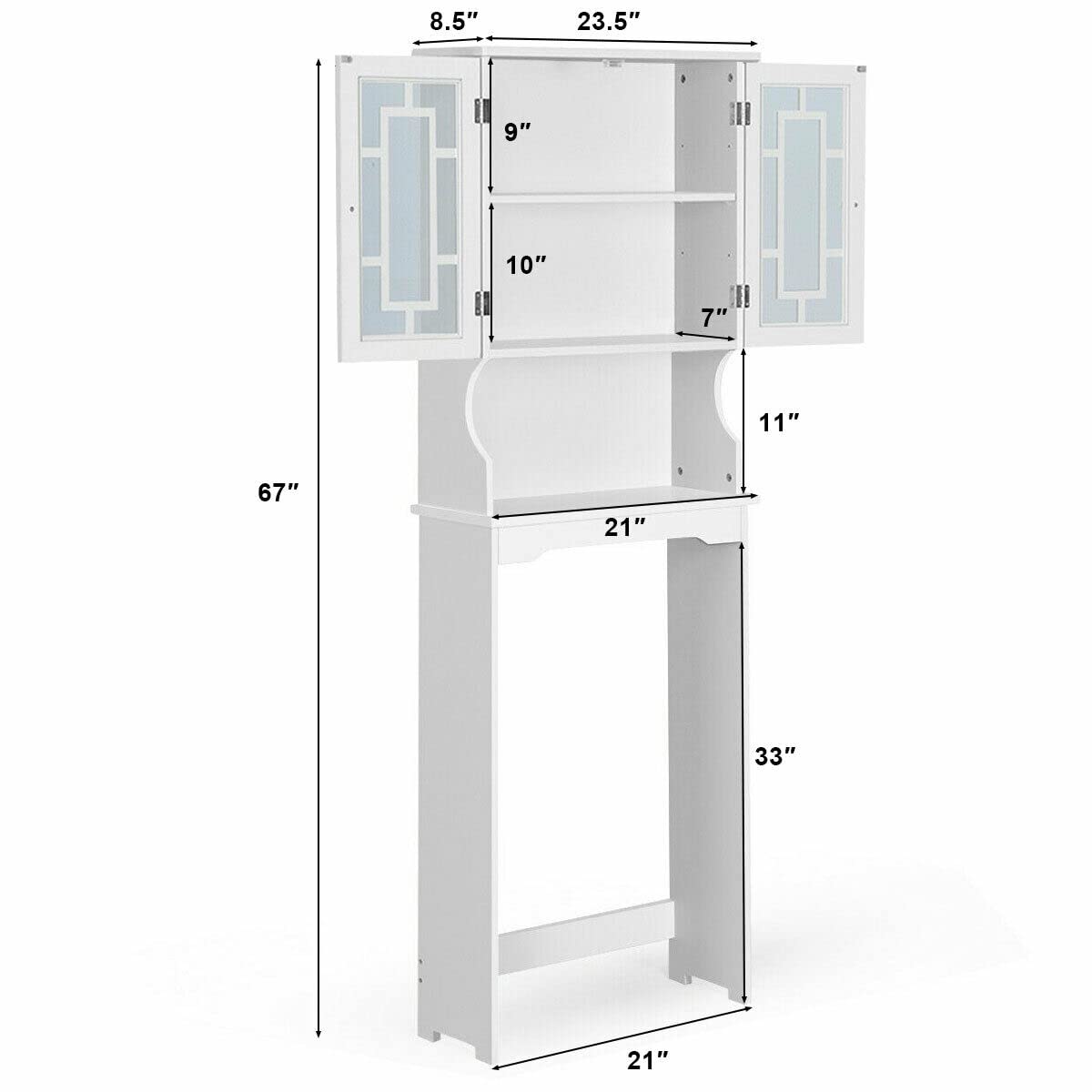 Goflame Over-The-Toilet Bathroom Storage Space