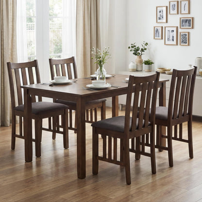 Goflame Rubber Wood Dining Chairs with Upholstered Cushioned Seat (2/4)