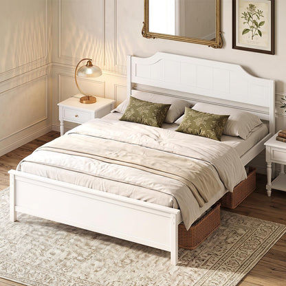 Goflame Queen/Twin/King/Full Size Wooden Bed Frame with Headboard