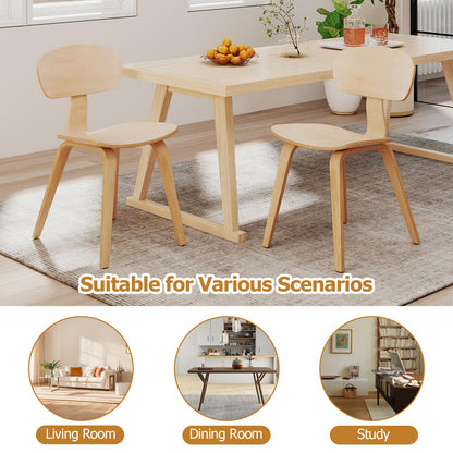 Goflame Modern Dining Chair Set of 2/4 with Wide Seat