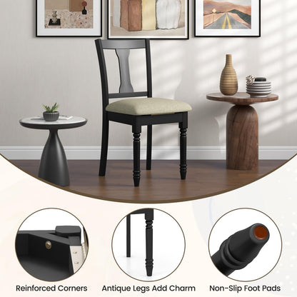 Goflame Wood Dining Chairs Set Farmhouse Dining Room Chair with Cushion Seat, Armless Wooden Dining Side Chairs