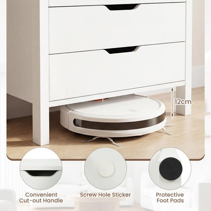 Goflame 4 Drawer Storage Cabinet with Handles & Anti-Tipping Kits