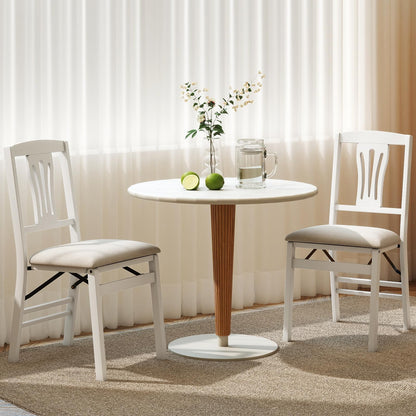 Folding Kitchen Chairs Set of 2/4 Upholstered Dining Chairs with Comfy Padded Seats