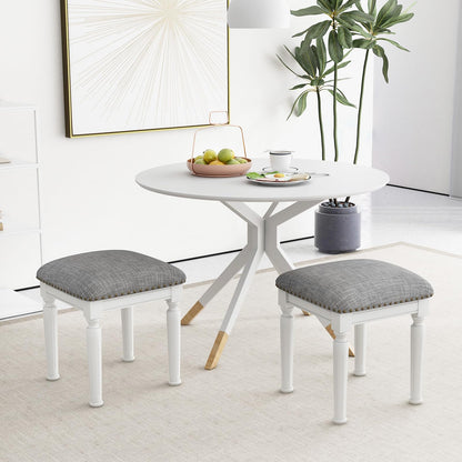 Goflame Bar Stools Set of 2, 3-Height Adjustable 19"/27"/31" Wood Barstools with Padded Seat