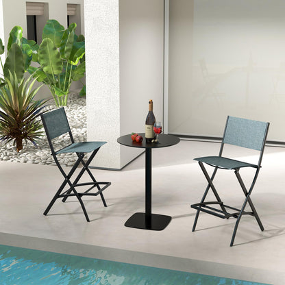 Goflame Folding Patio Bar Chairs Set of 6
