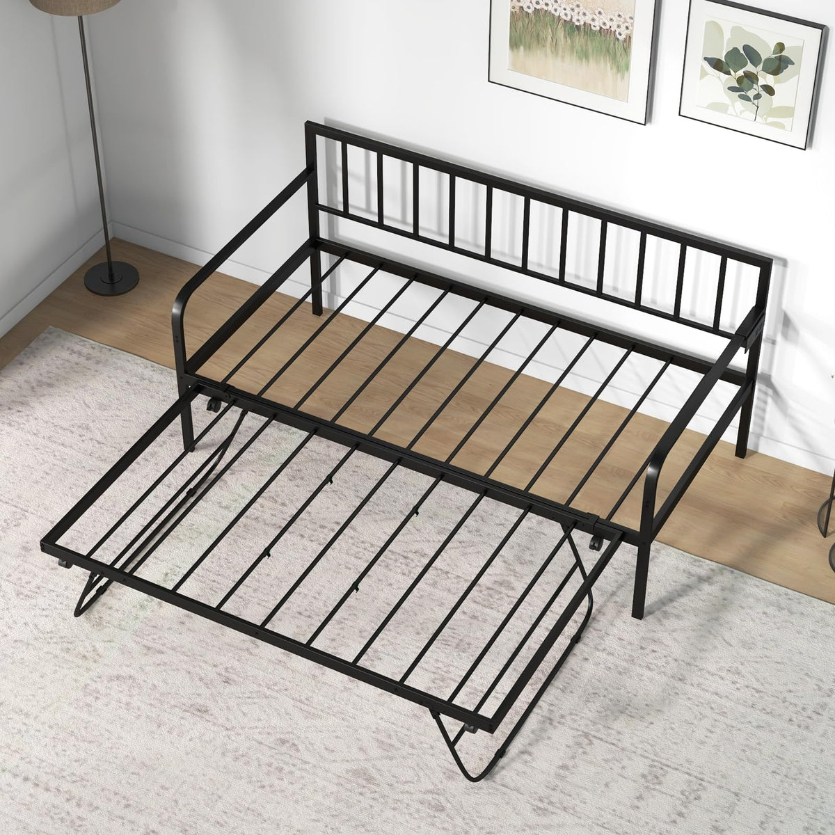 Goflame Twin Daybed with Charging Station & LED Lights