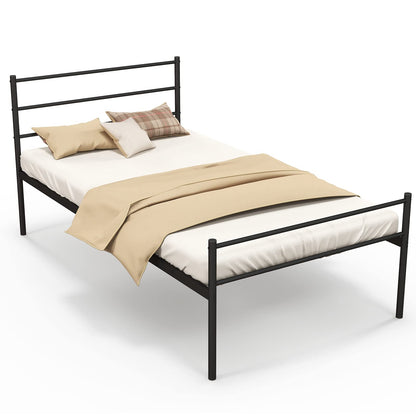 Goflame Twin Size Metal Bed Frame with Headboard & Footboard, 13.5 Inch Platform Bed Frame