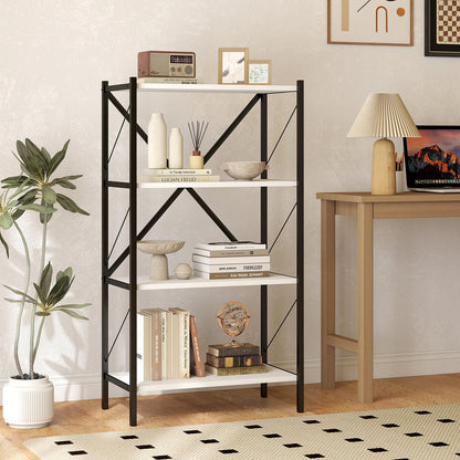 Goflame Modern Bookcase with Heavy-Duty Metal Frame (1/2)