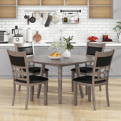 Goflame Wooden Dining Chairs, Farmhouse Armless Kitchen Chairs w/Padded Backrest & Seat