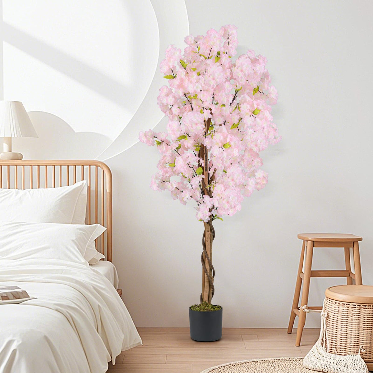 GOFLAME 5FT Artificial Cherry Blossom Tree