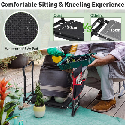Goflame Garden Kneeler & Seat Folding Gardening Stool