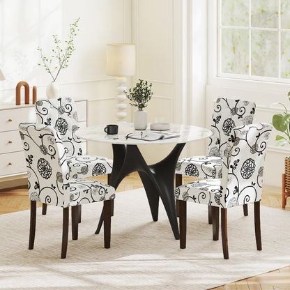 Goflame Tufted Dining Chairs Set of 2/4 Upholstered Kitchen Chairs w/Padded Seat & High Backrest