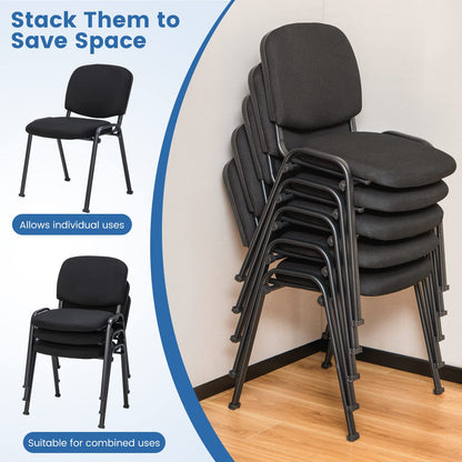 Goflame 10-Pack Conference Chair Set - Stackable Guest Chair with Metal Frame