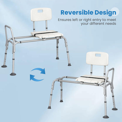 Goflame Sliding Tub Transfer Bench for Bathtub