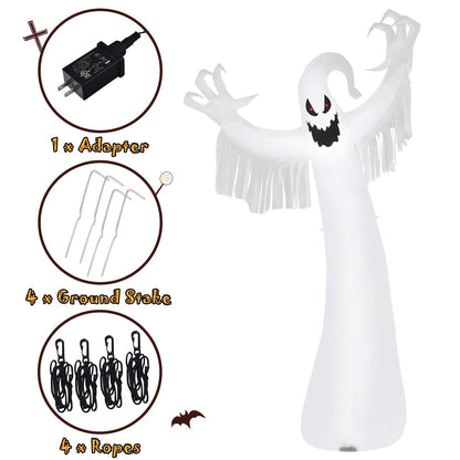 12FT Halloween Inflatable Ghost, Halloween Ghost Decoration w/ Fast Inflation & Deflation Design