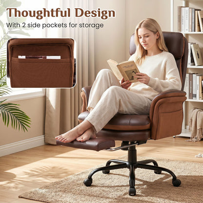 Goflame Big & Tall Office Chair with Adjustable Armrest