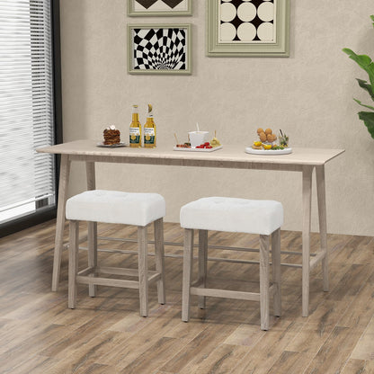 Goflame Sherpa Bar Stools, 24" Counter Height Kitchen Bar Stools with Cushioned Seat