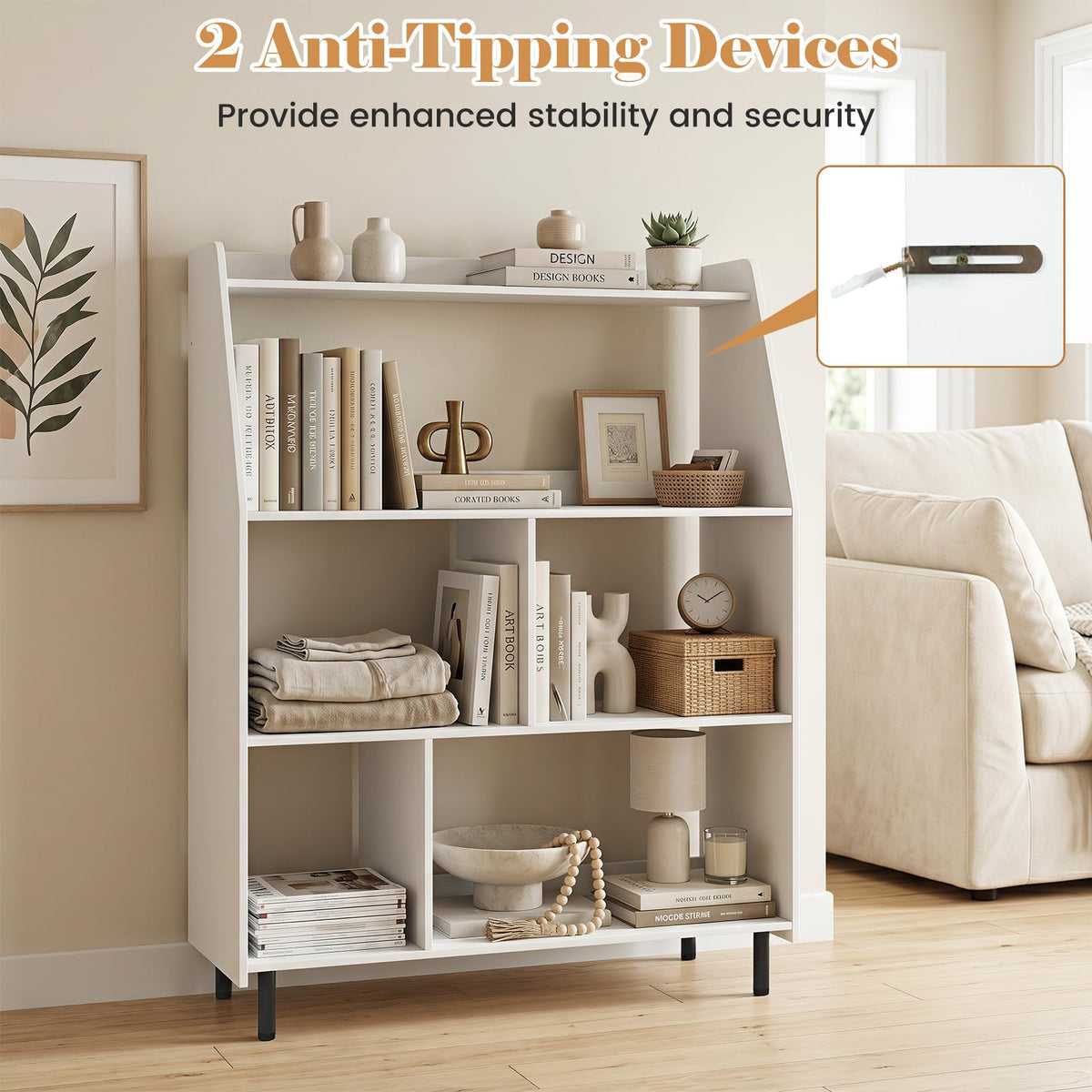 Goflame 5 Cube Storage Organizer for Living Room