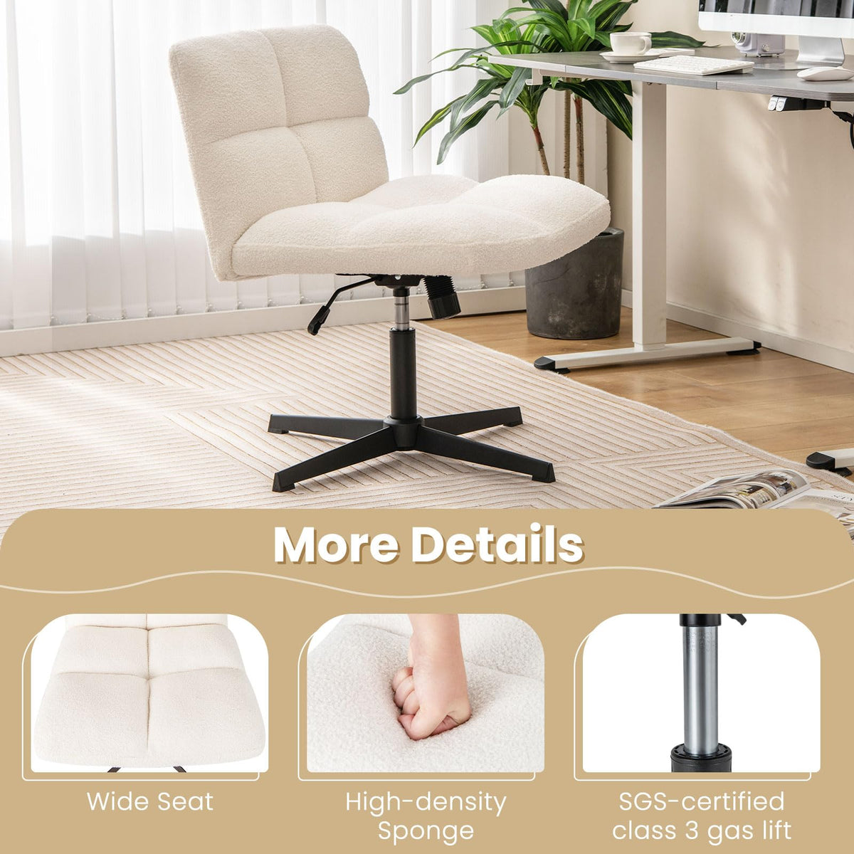 Cross Legged Office Chair - Goflame