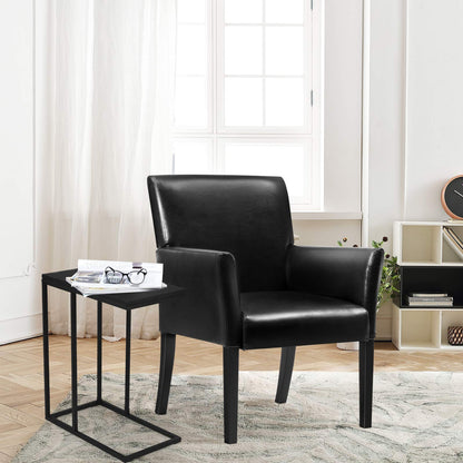Goflame Reception Guest Chairs and C-Shaped End Table 3Pcs Set