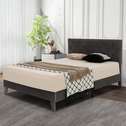 Goflame Upholstered Full Size Bed Frame