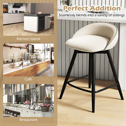 Goflame Swivel Bar Stools Set of 2/4 25" Counter Height Bar Chairs
