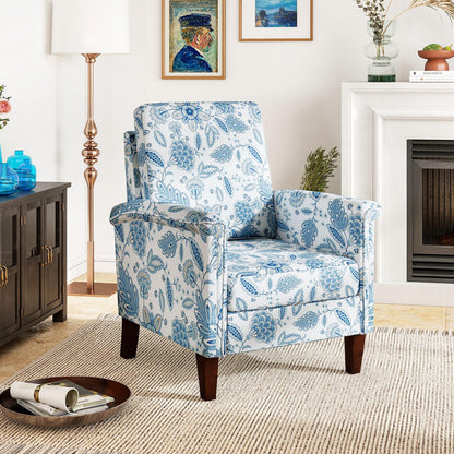 Goflame Upholstered Accent Chair with Floral Pattern