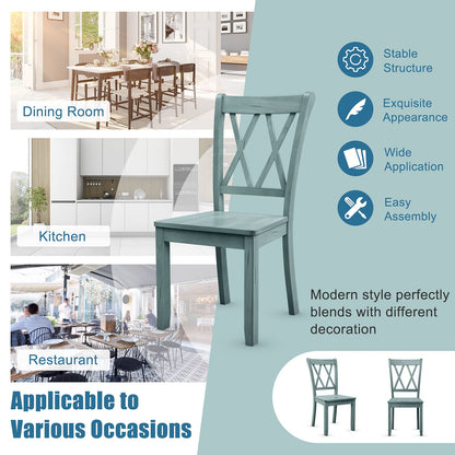 Goflame Rubber Wood Dining Room Side Chair