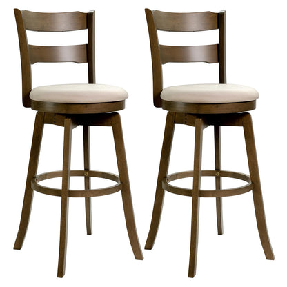 Goflame 30.5" Swivel Bar Stools Set of 2/4 with Fabric Upholstered Seat, High Back