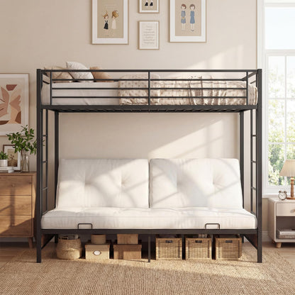 Goflame Twin Over Twin Futon Bunk Bed