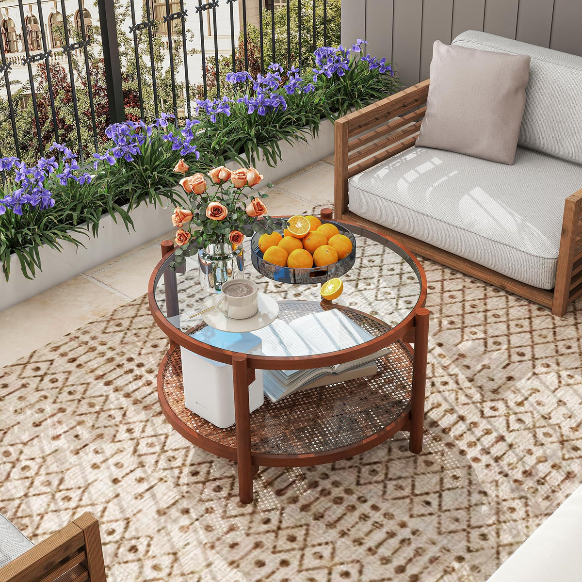Goflame Rattan Coffee Table
