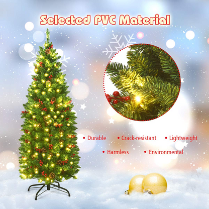 Goflame Pre-Lit Pencil Christmas Tree - GoflameUS