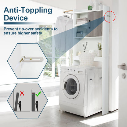 Goflame Over-The-Toilet Space-Saving Storage Cabinet