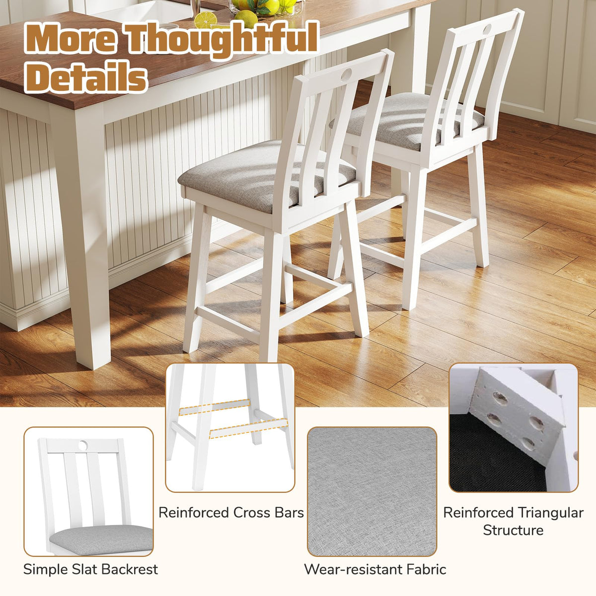 Goflame 25" Bar Stools Set of 2/4 Swivel Counter Height Bar Chairs