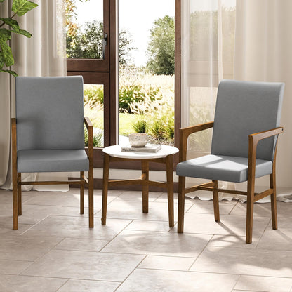 Goflame Mid Century Modern Dining Chairs Set of 2/4 with High Back, Solid Wooden Frame & Soft Cushion
