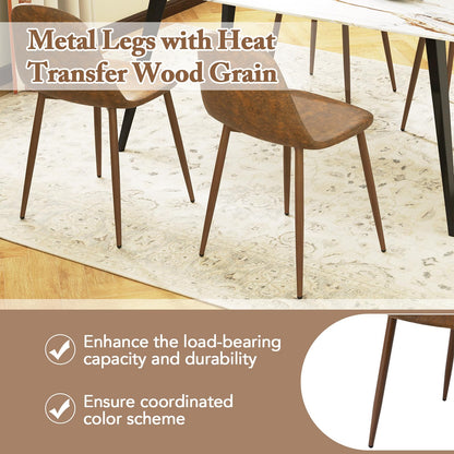 Goflame Upholstered Dining Chairs Set of 4 PU Leather Kitchen Side Chairs w/Padded Seats