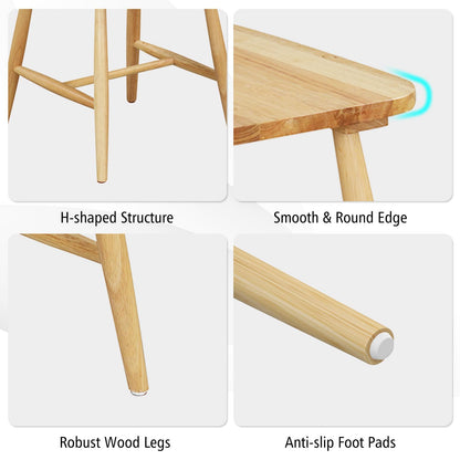 Goflame Wood Dining Chairs Set