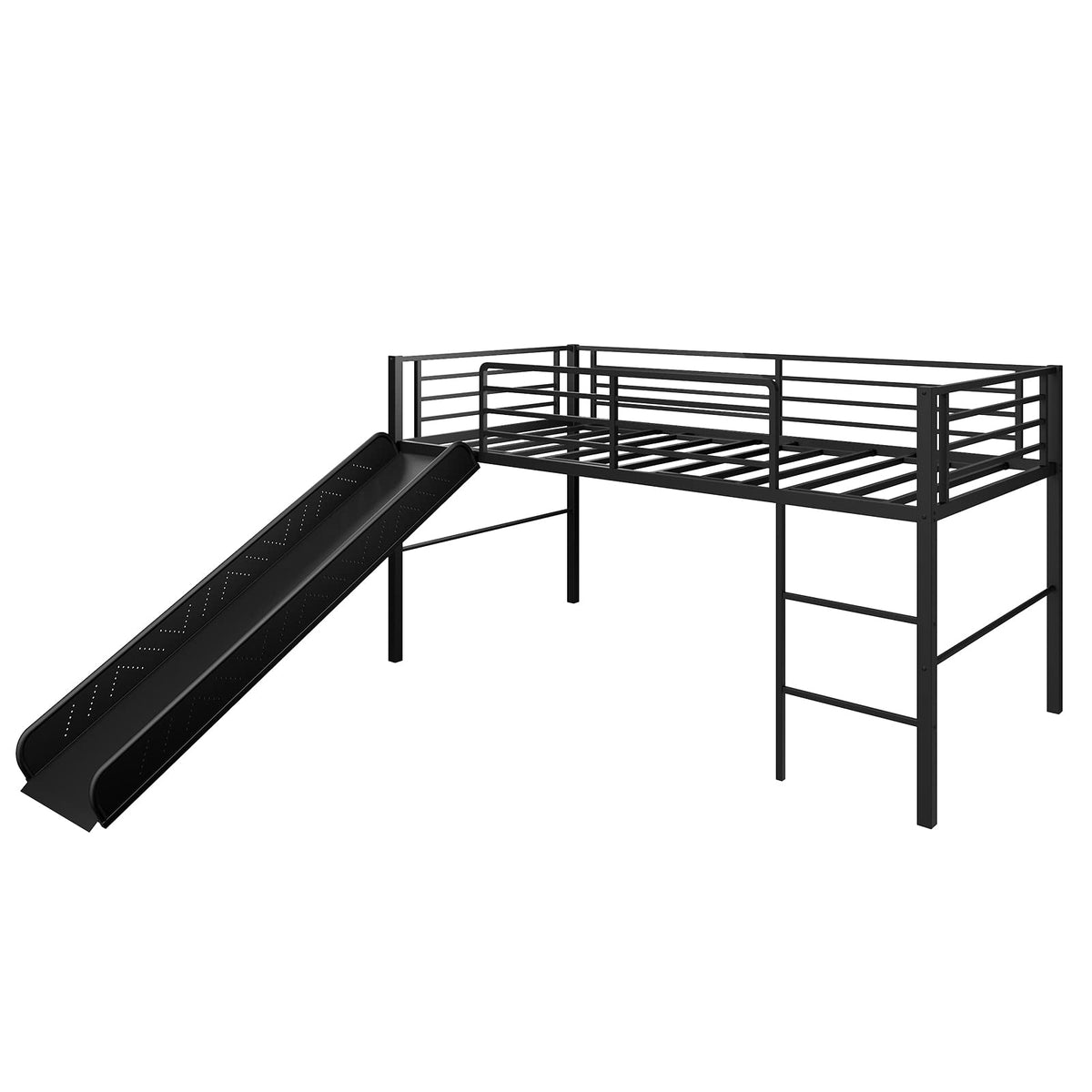 Goflame Twin Loft Bed with Slide