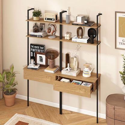 Goflame 4-Tier Ladder Bookshelf for Living Room