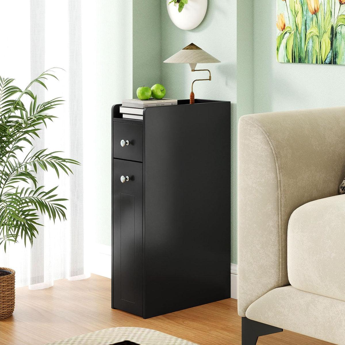 Goflame Slim Bathroom Storage Cabinet for Living Room