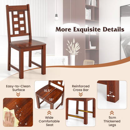 Goflame Kitchen Chair with Solid Rubber Wood Frame