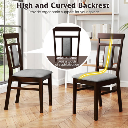 Goflame Wooden Dining Chairs Set for Dining Room Living Room