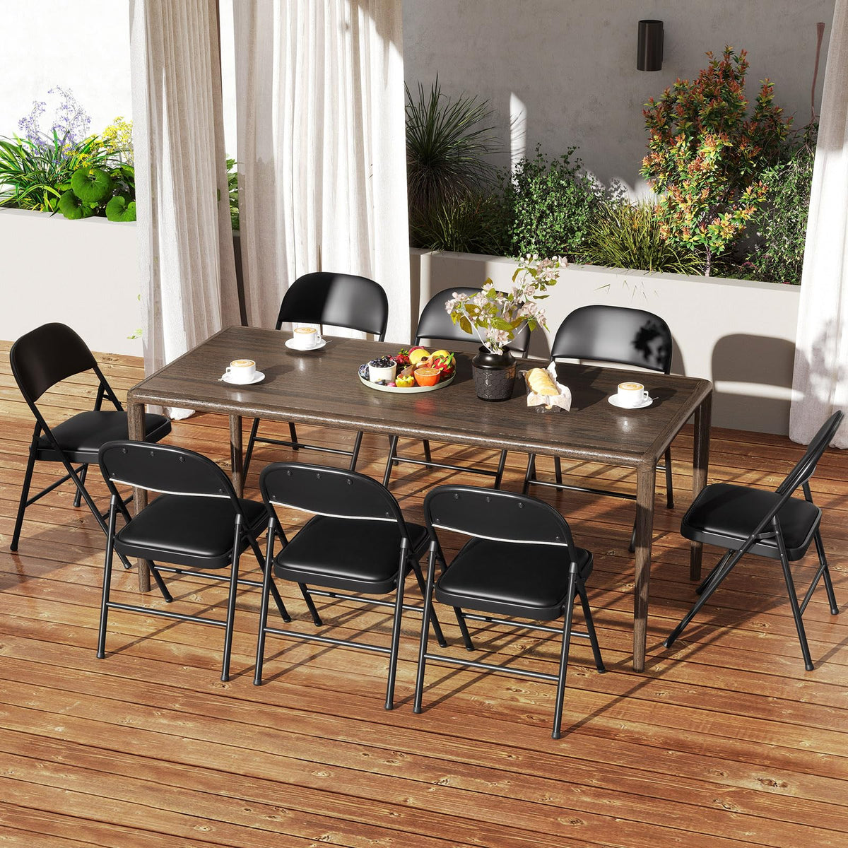 Goflame Portable Party Chairs with Metal Frame