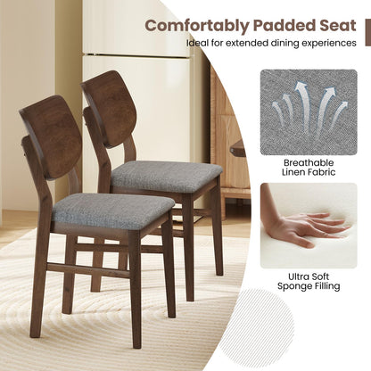 Goflame Wooden Dining Chairs Set