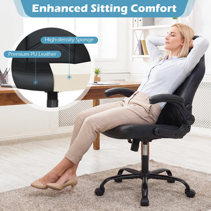 Goflame Ergonomic Computer Desk Chair with Flip-up Arms