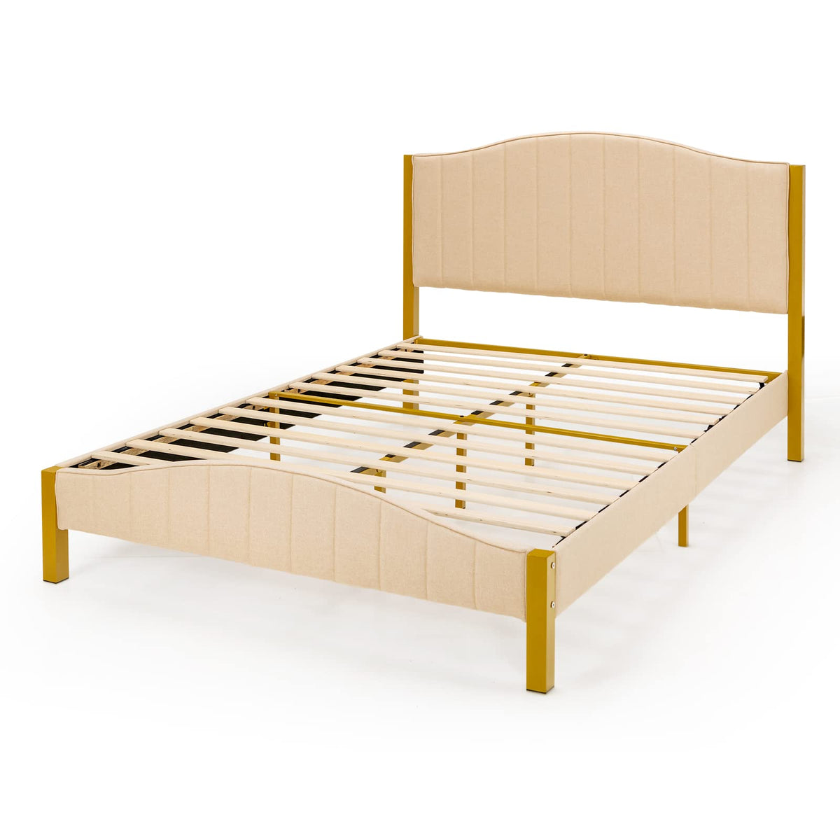 Goflame Full Size Upholstered Bed Frame