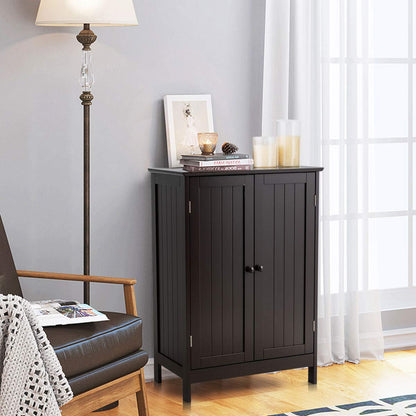 Goflame Storage Cabinet with Doors and Shelves - Freestanding Storage Organizer with Anti-Tipping Device