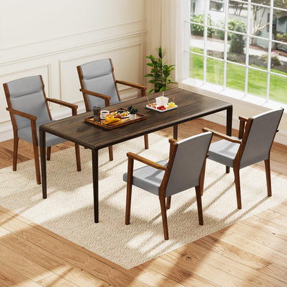 Goflame Mid Century Modern Dining Chairs Set of 2/4 Upholstered Accent Chair with High Back